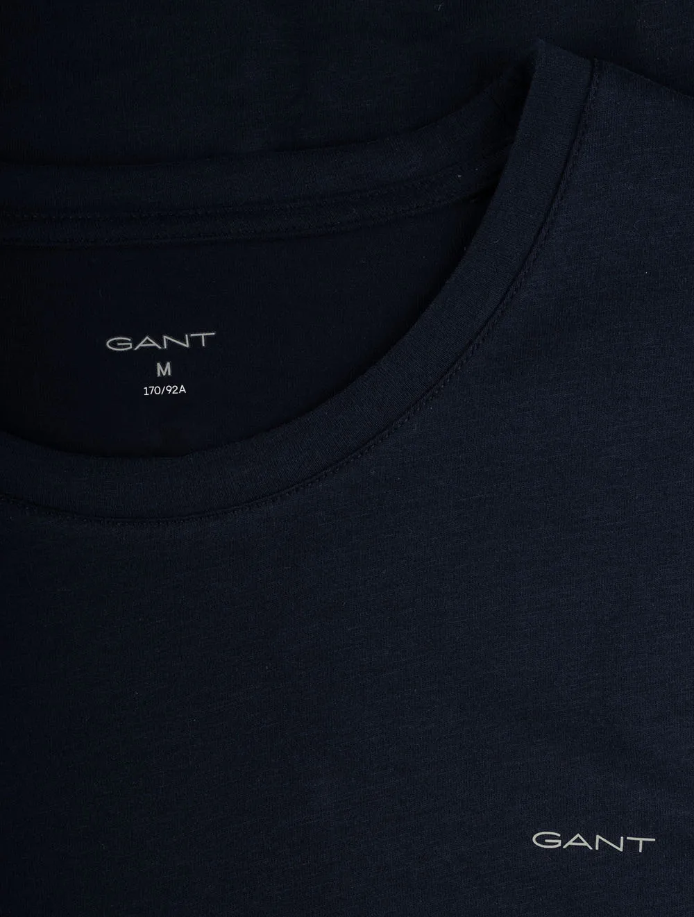 Crew Neck T-Shirt 2 Pack Light Grey Mel Navy