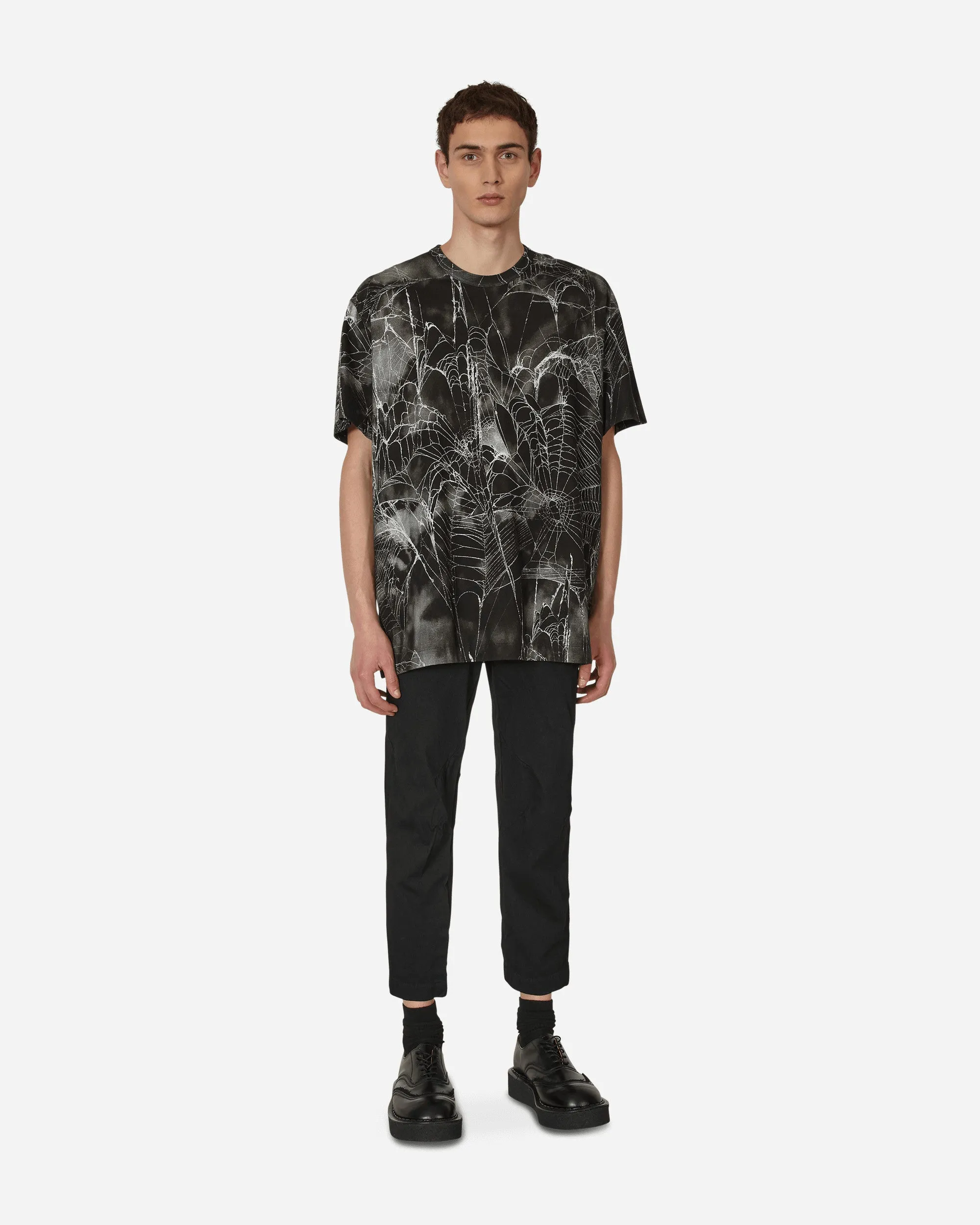 Crumpled Polyester Pants Black