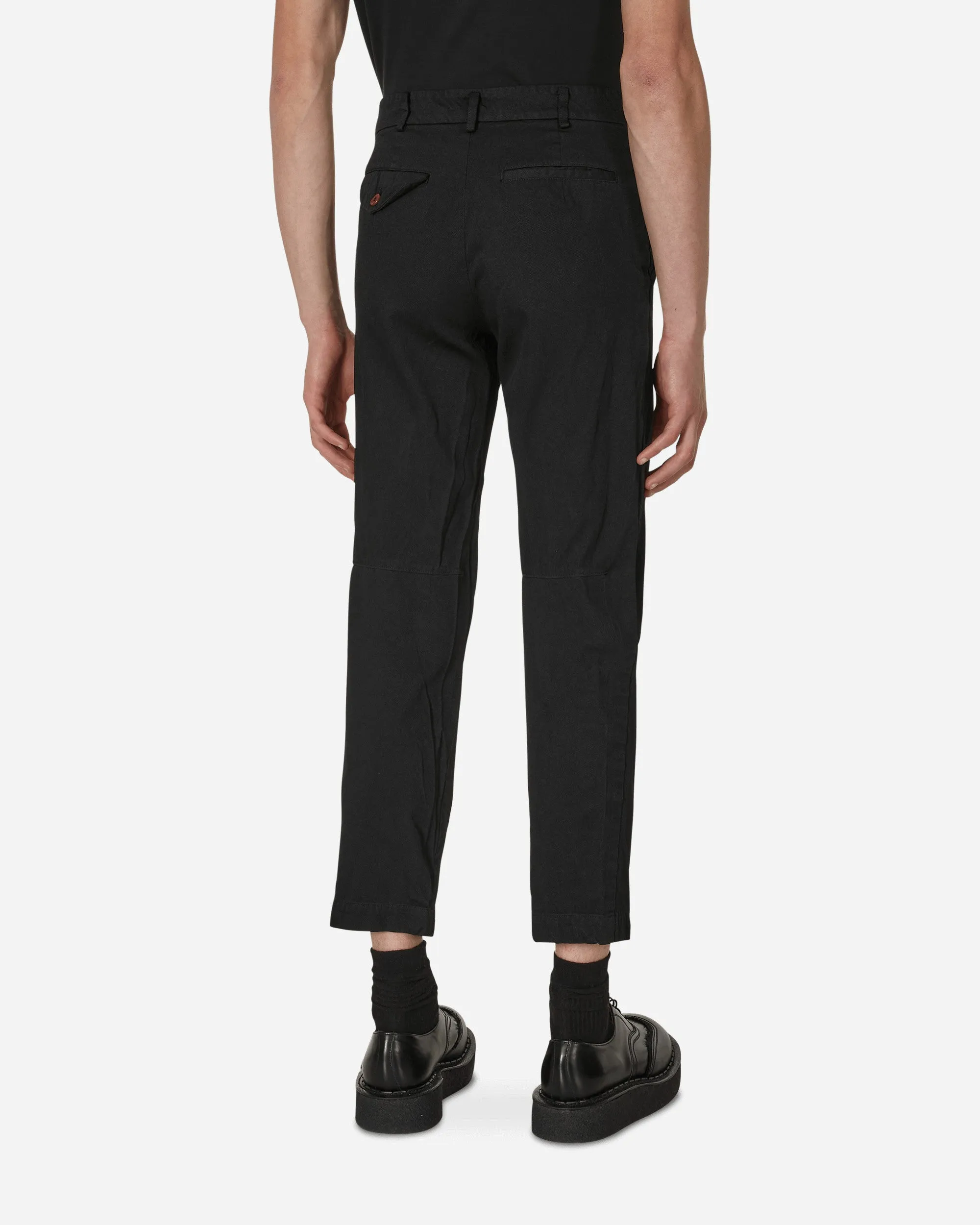Crumpled Polyester Pants Black