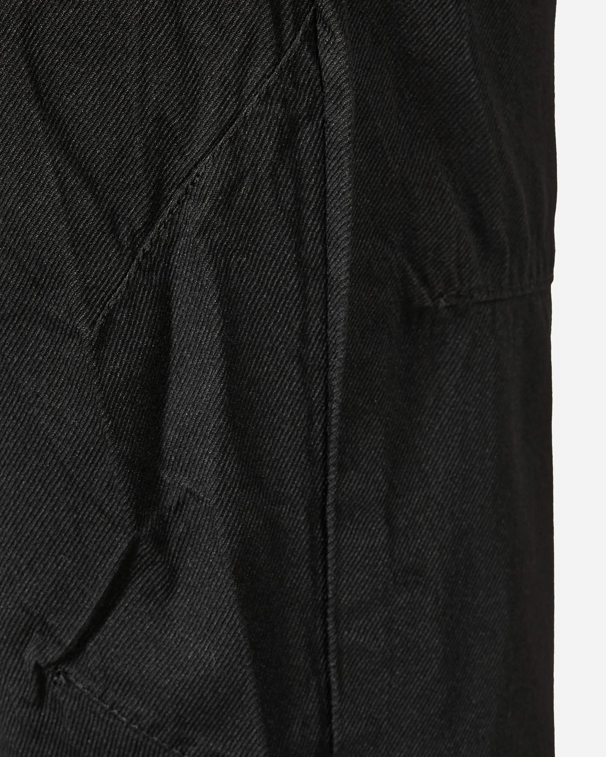 Crumpled Polyester Pants Black