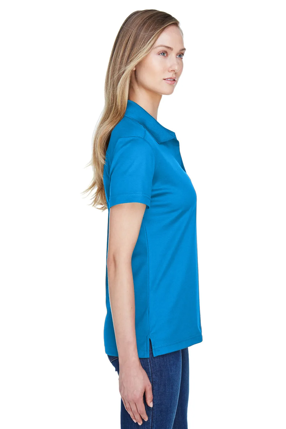 Devon & Jones Womens CrownLux Performance Moisture Wicking Short Sleeve Polo Shirt - Ocean Blue