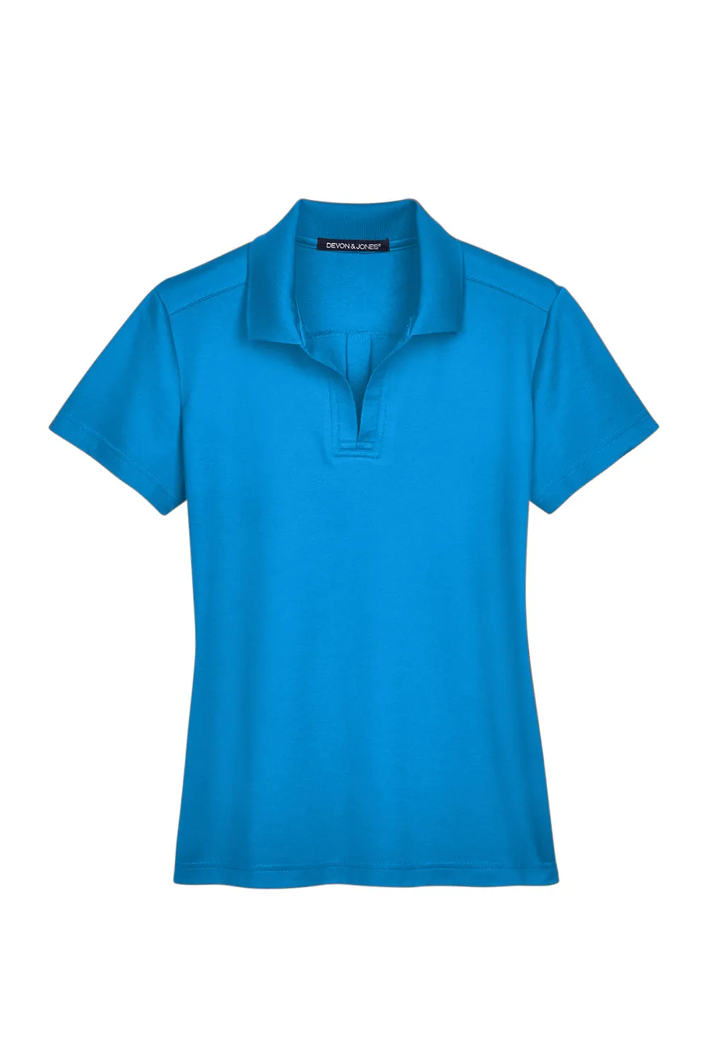 Devon & Jones Womens CrownLux Performance Moisture Wicking Short Sleeve Polo Shirt - Ocean Blue