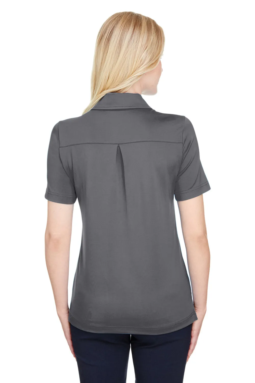 Devon & Jones Womens CrownLux Range Flex Performance Moisture Wicking Short Sleeve Polo Shirt - Graphite Grey
