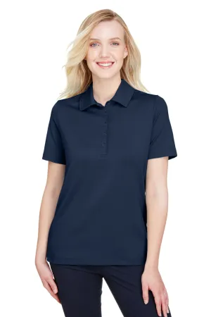 Devon & Jones Womens CrownLux Range Flex Performance Moisture Wicking Short Sleeve Polo Shirt - Navy Blue