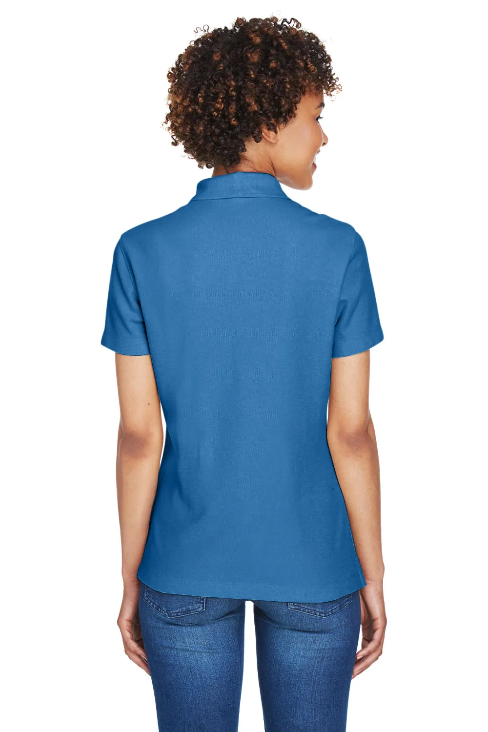 Devon & Jones Womens DryTec20 Performance Moisture Wicking Short Sleeve Polo Shirt - French Blue