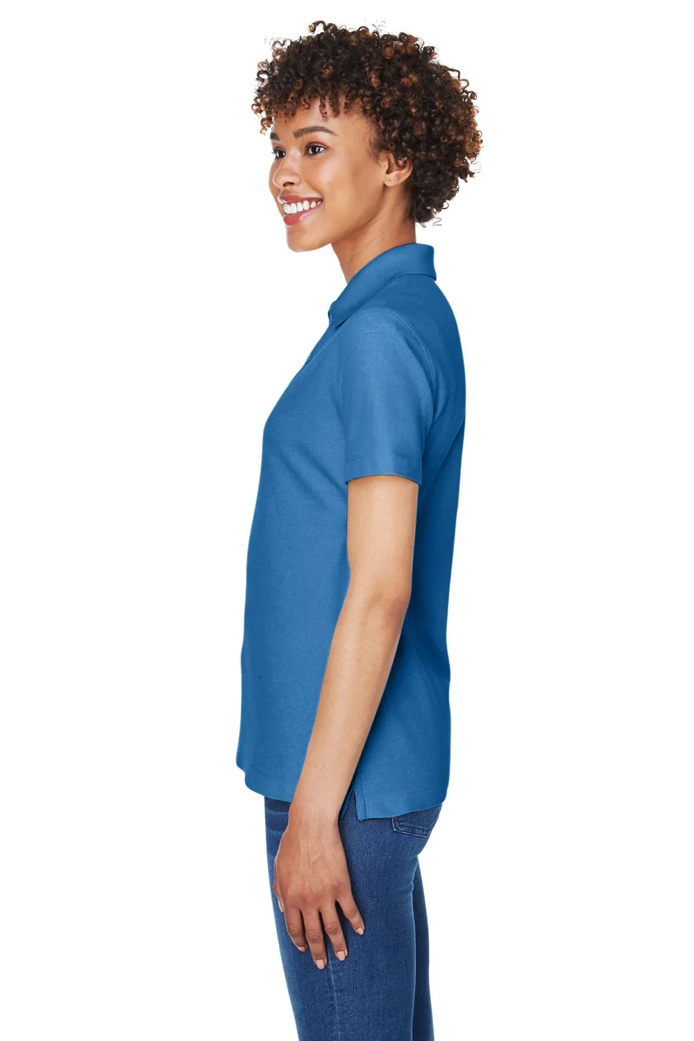 Devon & Jones Womens DryTec20 Performance Moisture Wicking Short Sleeve Polo Shirt - French Blue