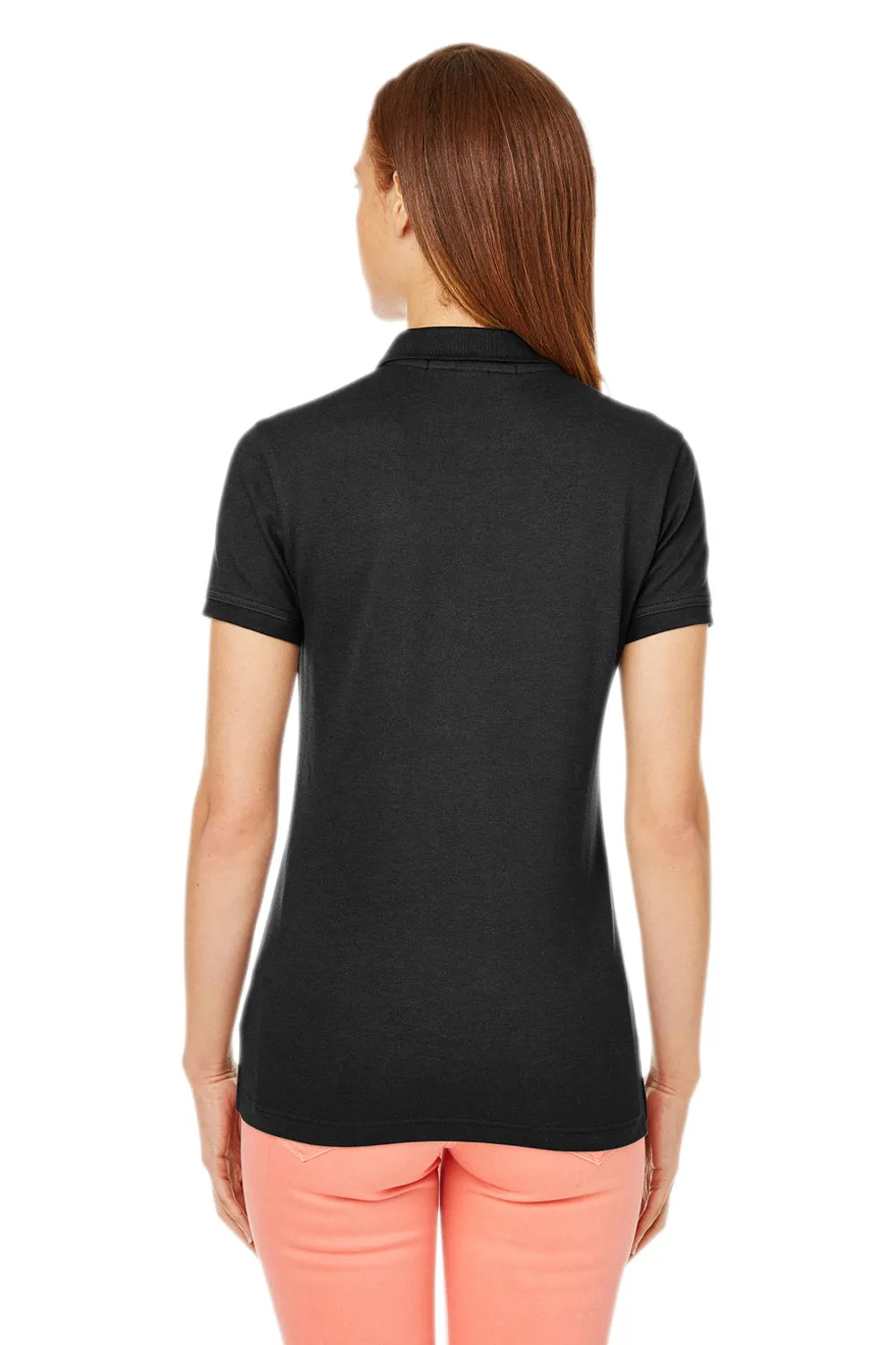 Devon & Jones Womens New Classics Performance Moisture Wicking Short Sleeve Polo Shirt - Black