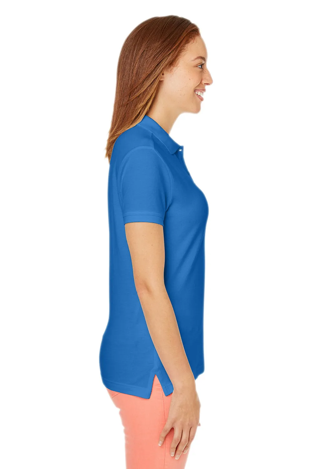 Devon & Jones Womens New Classics Performance Moisture Wicking Short Sleeve Polo Shirt - French Blue