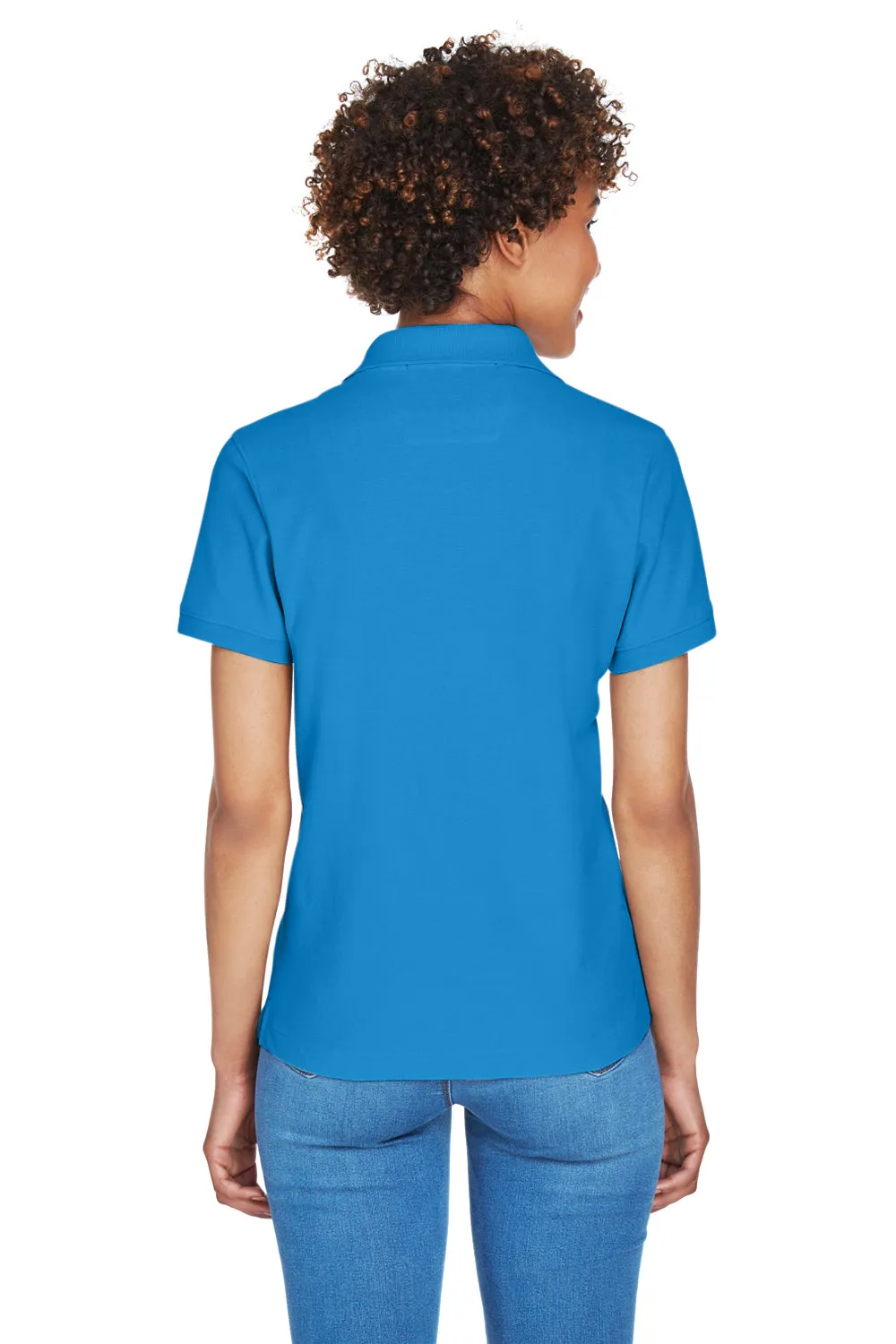 Devon & Jones Womens Short Sleeve Polo Shirt - French Blue