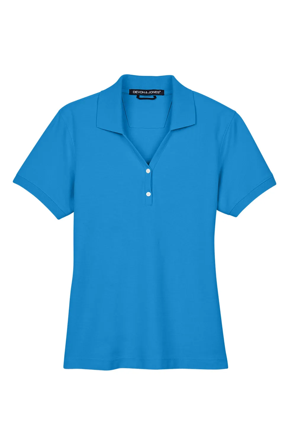 Devon & Jones Womens Short Sleeve Polo Shirt - French Blue