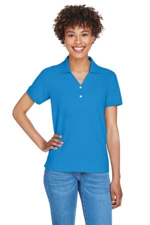 Devon & Jones Womens Short Sleeve Polo Shirt - French Blue