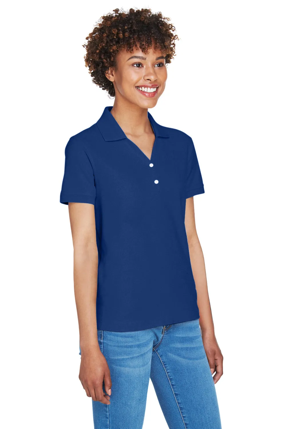 Devon & Jones Womens Short Sleeve Polo Shirt - True Royal Blue