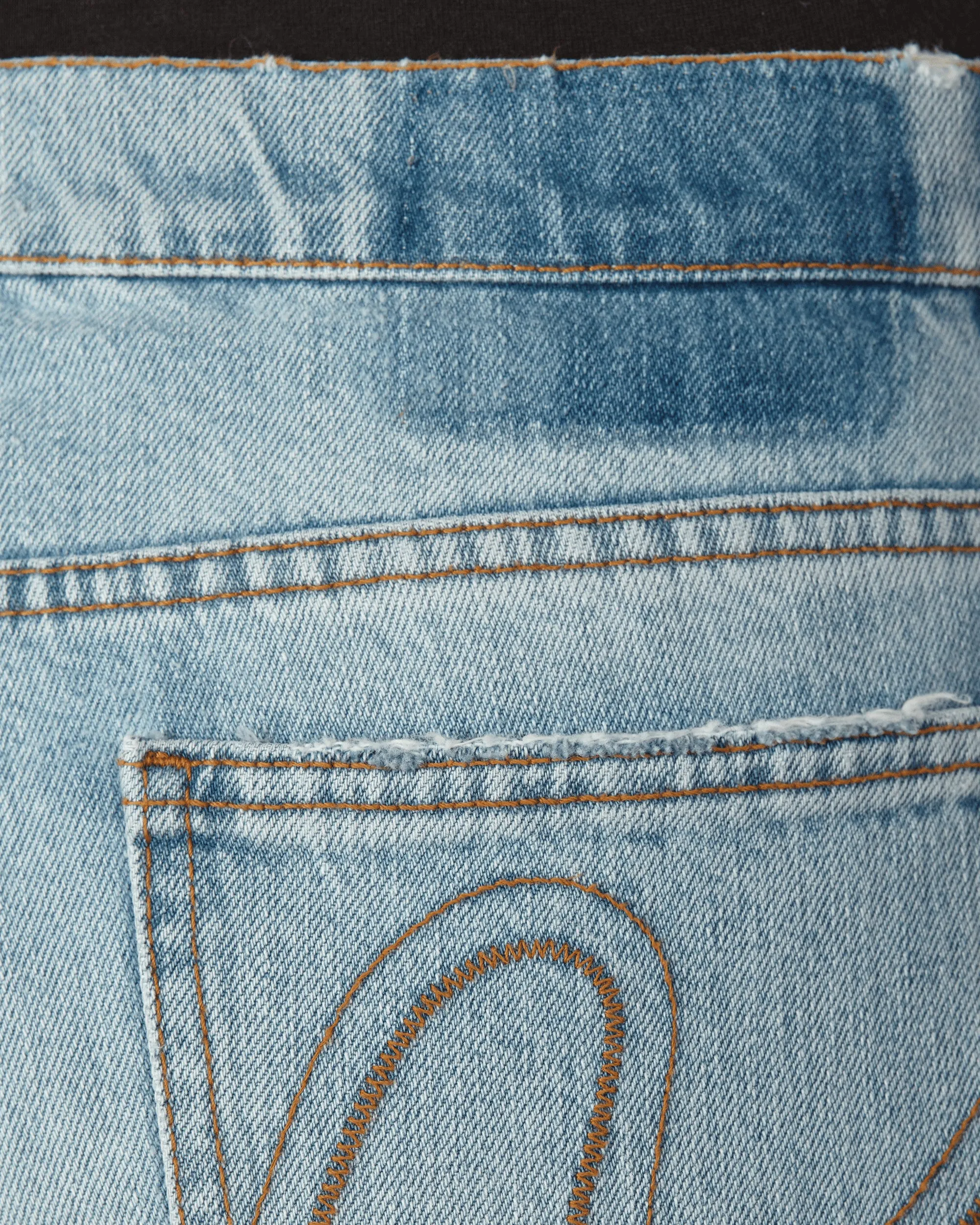 Distressed Denim Pants Blue