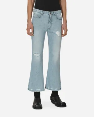 Distressed Denim Pants Blue