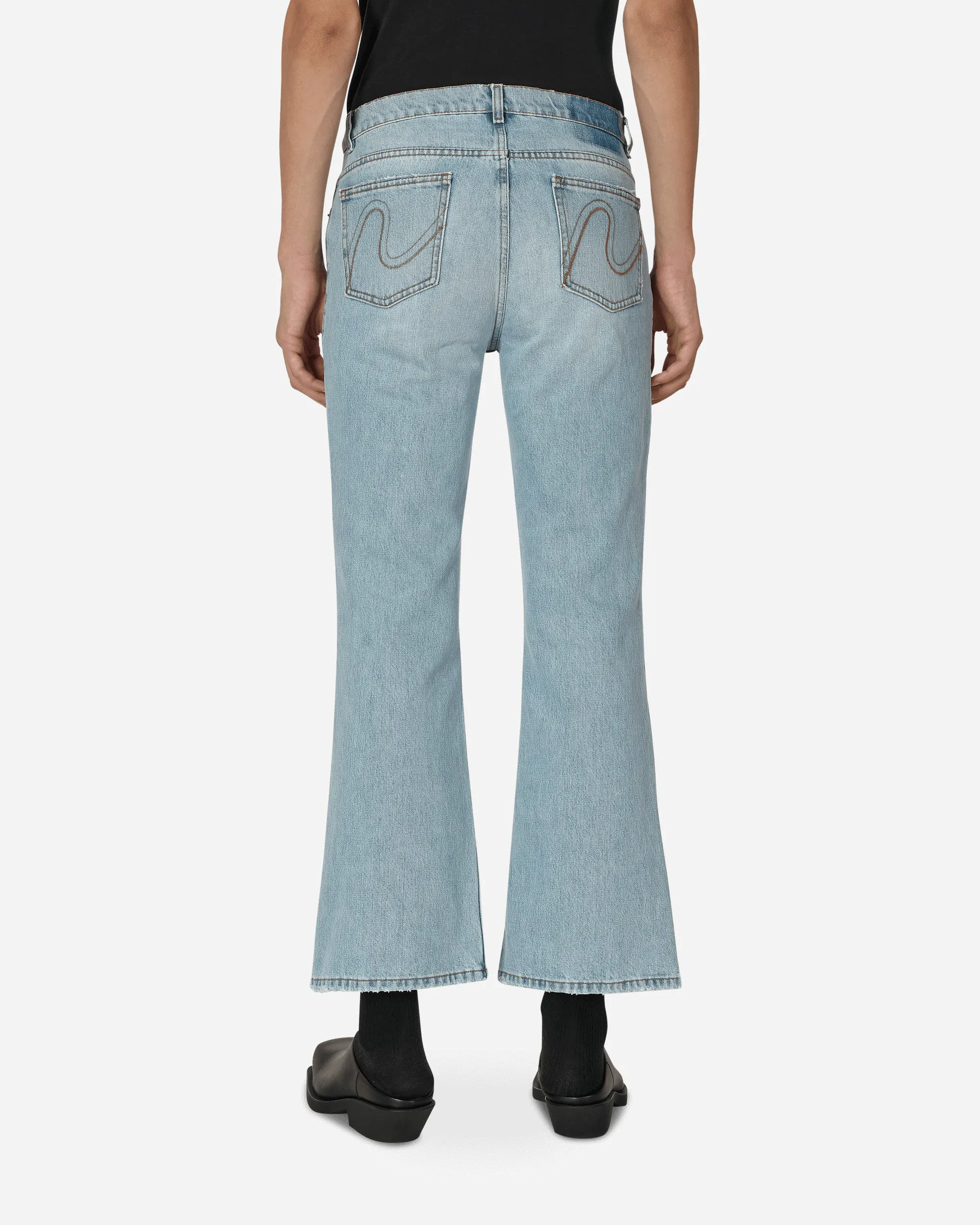 Distressed Denim Pants Blue