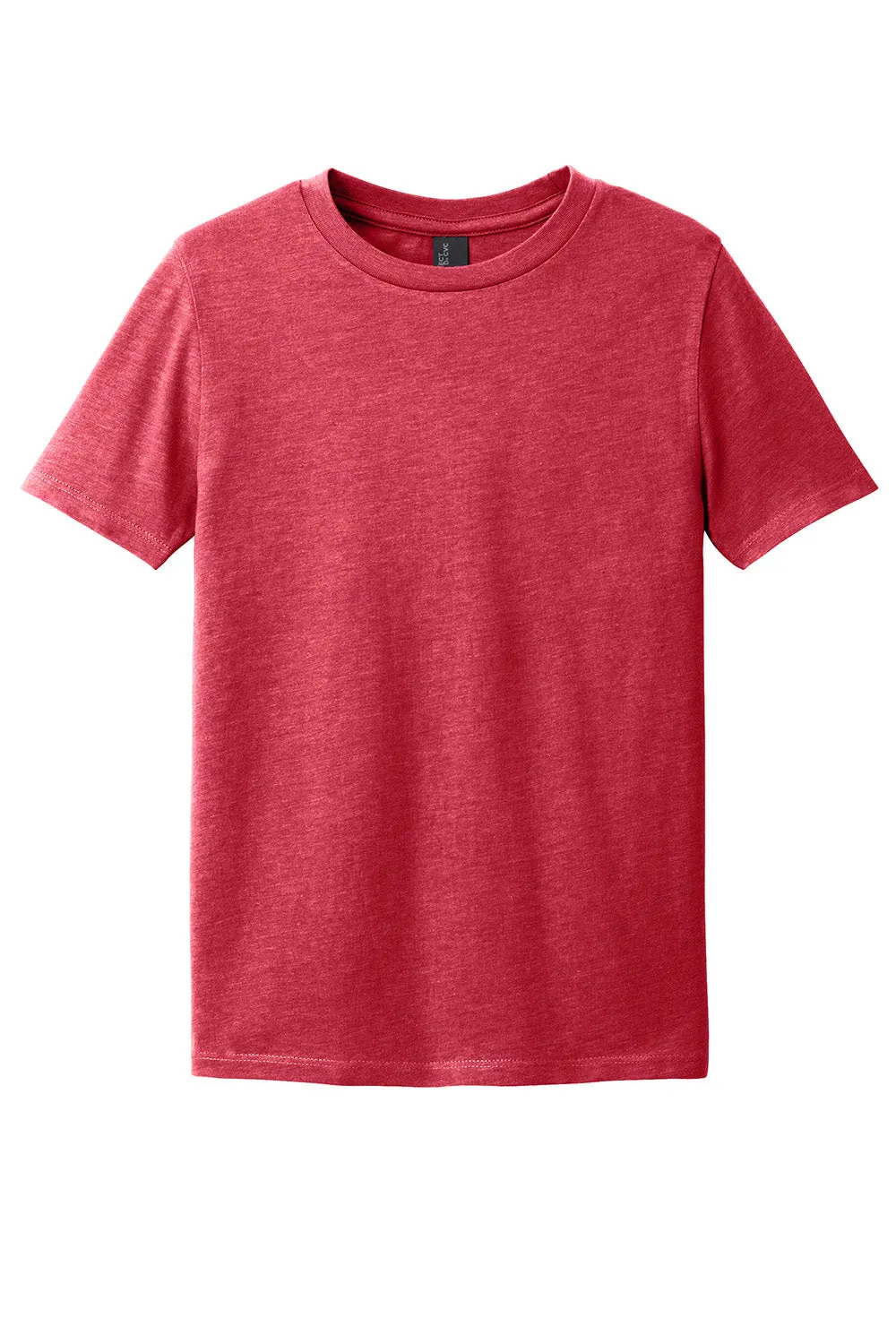 District Youth Perfect Blend CVC Short Sleeve Crewneck T-Shirt - Heather Red