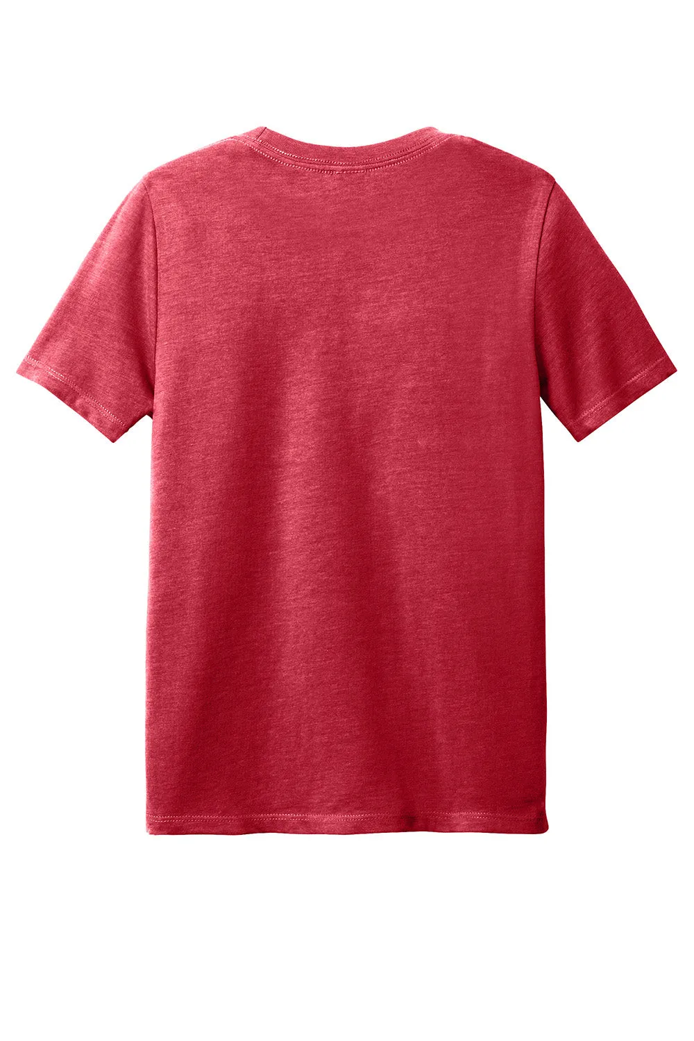 District Youth Perfect Blend CVC Short Sleeve Crewneck T-Shirt - Heather Red