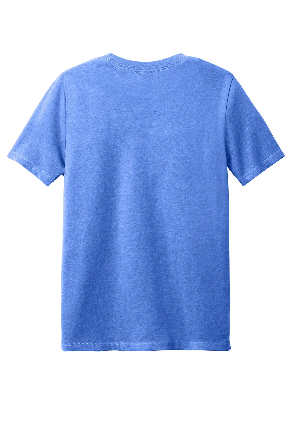 District Youth Perfect Blend CVC Short Sleeve Crewneck T-Shirt - Heather Royal Blue