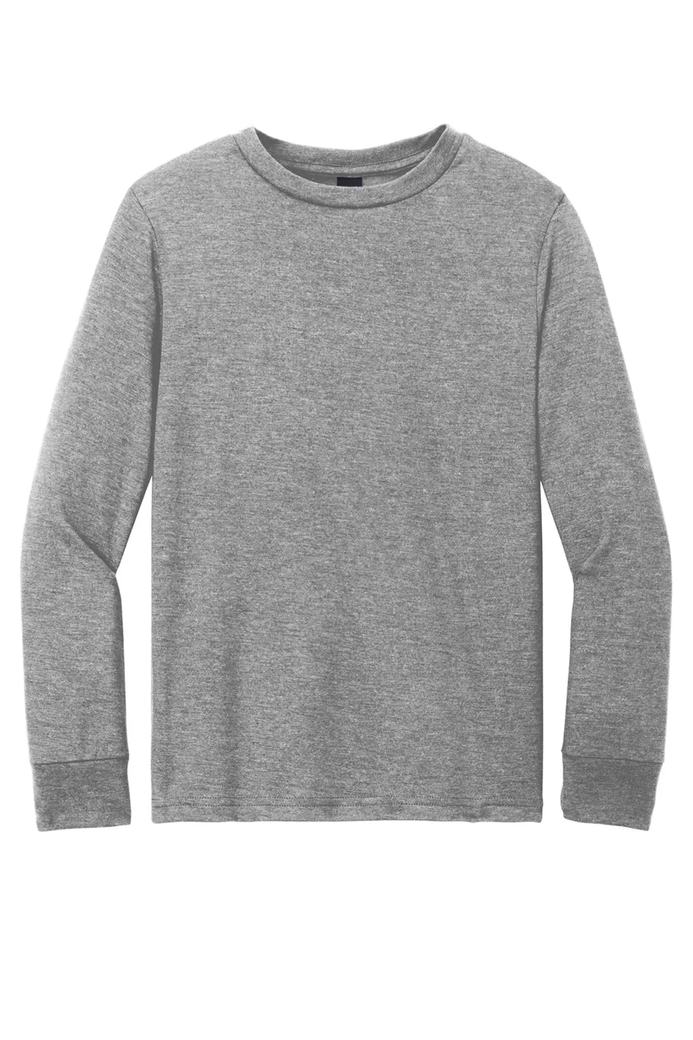 District Youth Perfect Tri Long Sleeve Crewneck T-Shirt - Grey Frost