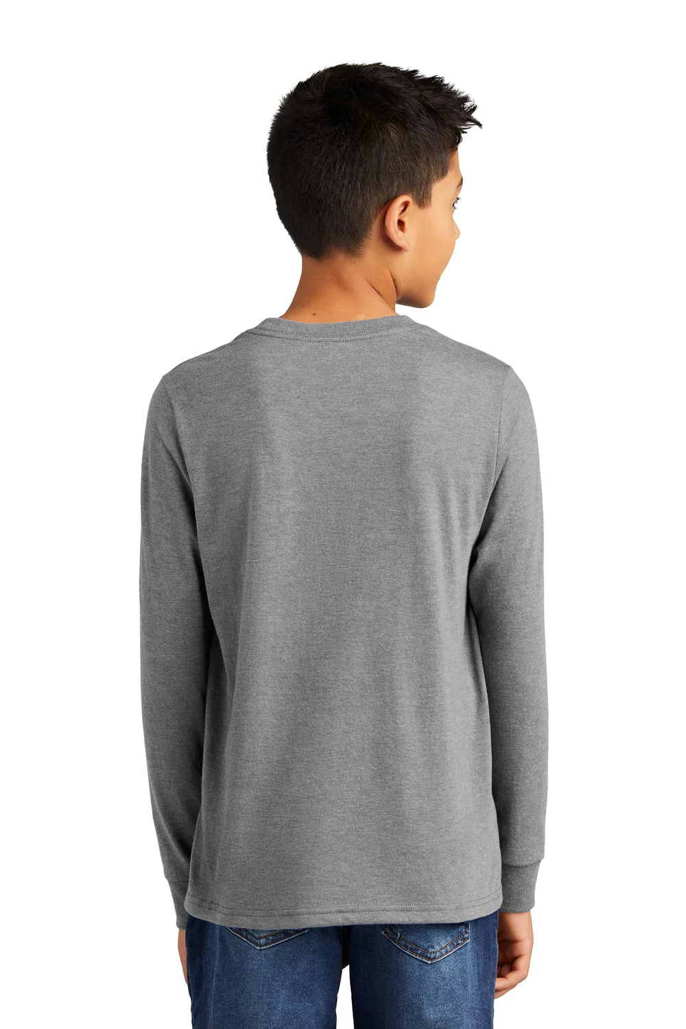 District Youth Perfect Tri Long Sleeve Crewneck T-Shirt - Grey Frost