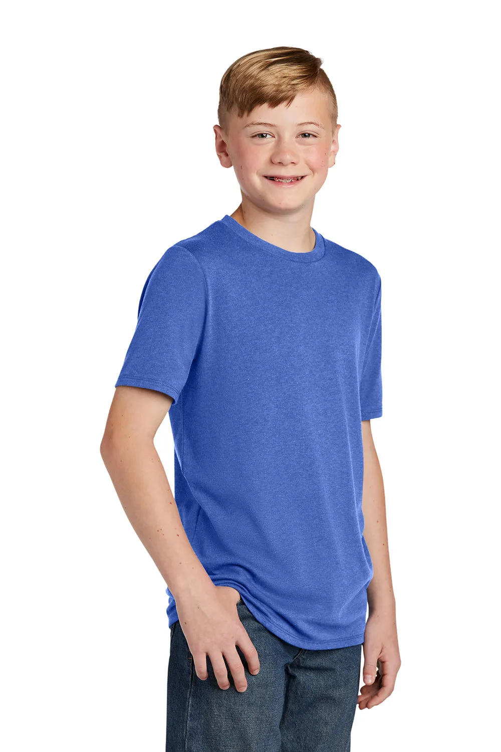 District Youth Perfect Tri Short Sleeve Crewneck T-Shirt - Royal Blue Frost