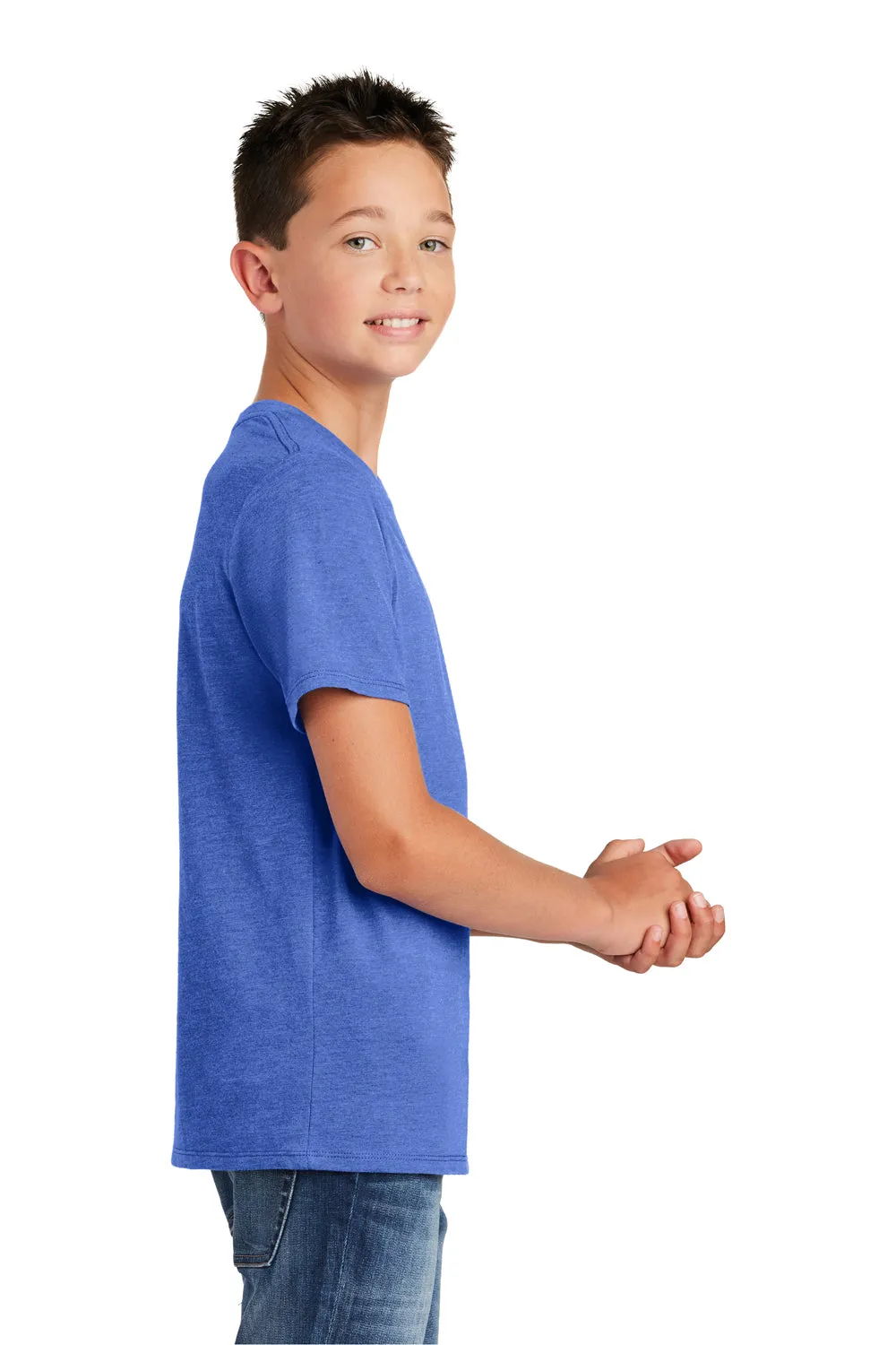 District Youth Perfect Tri Short Sleeve Crewneck T-Shirt - Royal Blue Frost