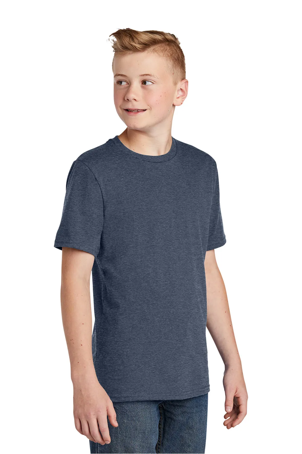 District Youth Very Important Short Sleeve Crewneck T-Shirt - Heather Navy Blue