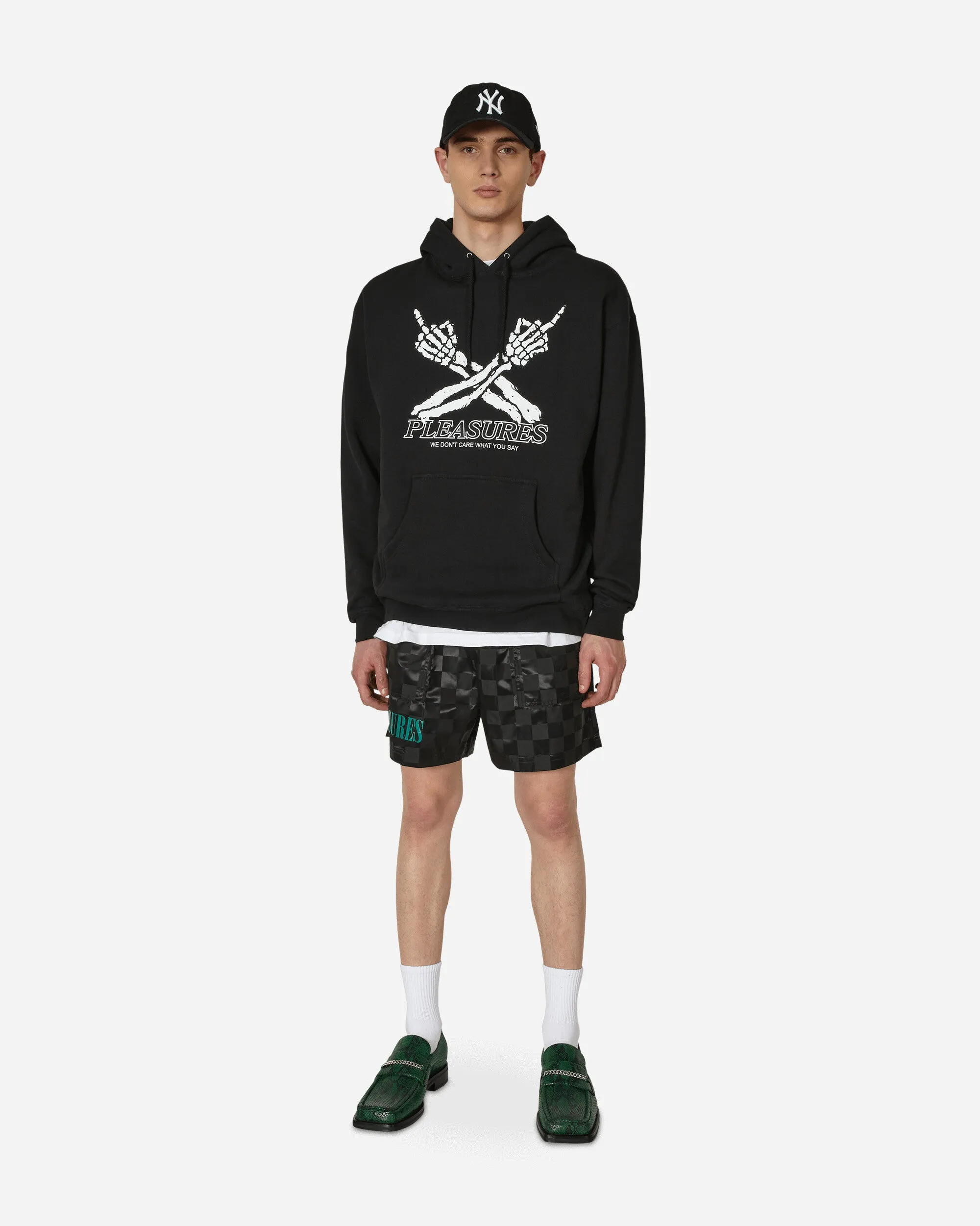 Don't Care Hooded Sweatshirt Black