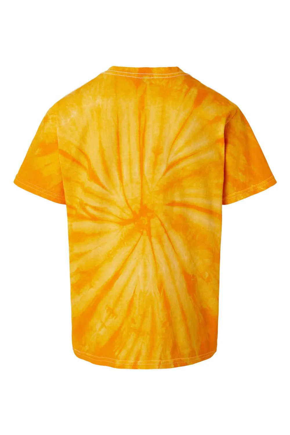 Dyenomite Youth Cyclone Pinwheel Tie Dyed Short Sleeve Crewneck T-Shirt - Gold