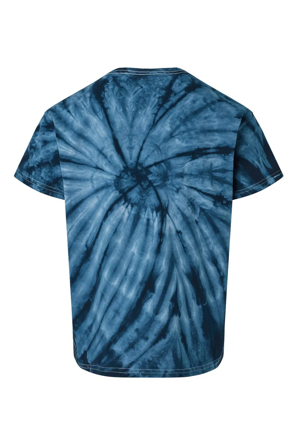 Dyenomite Youth Cyclone Pinwheel Tie Dyed Short Sleeve Crewneck T-Shirt - Navy Blue