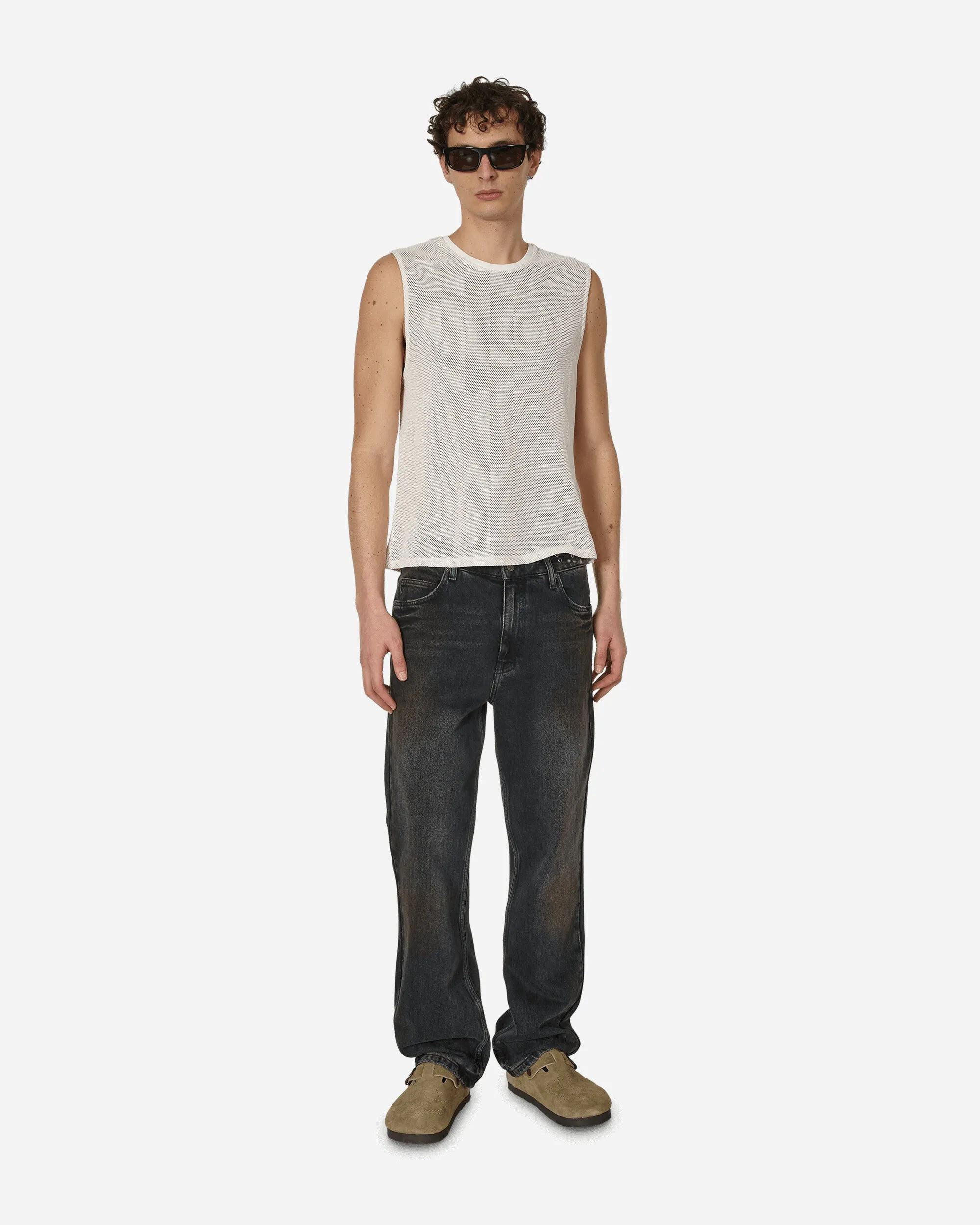 Embellished Flare Pants Aged Black Wash