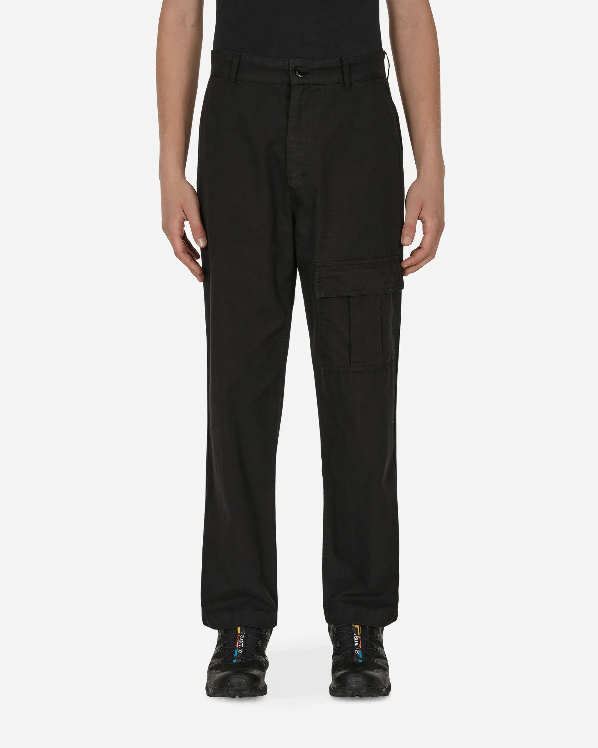 Embroidered Cargo Pants Black