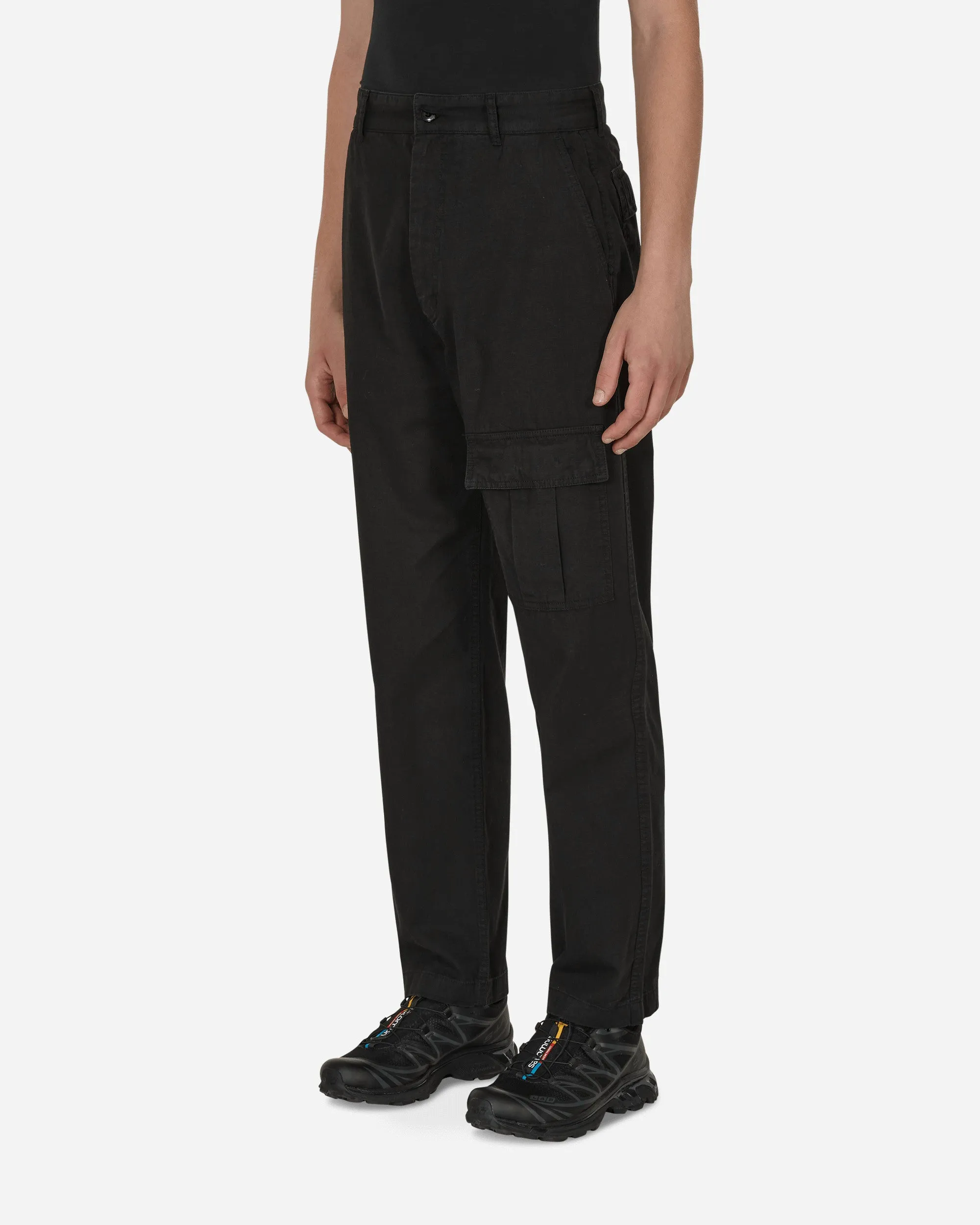 Embroidered Cargo Pants Black