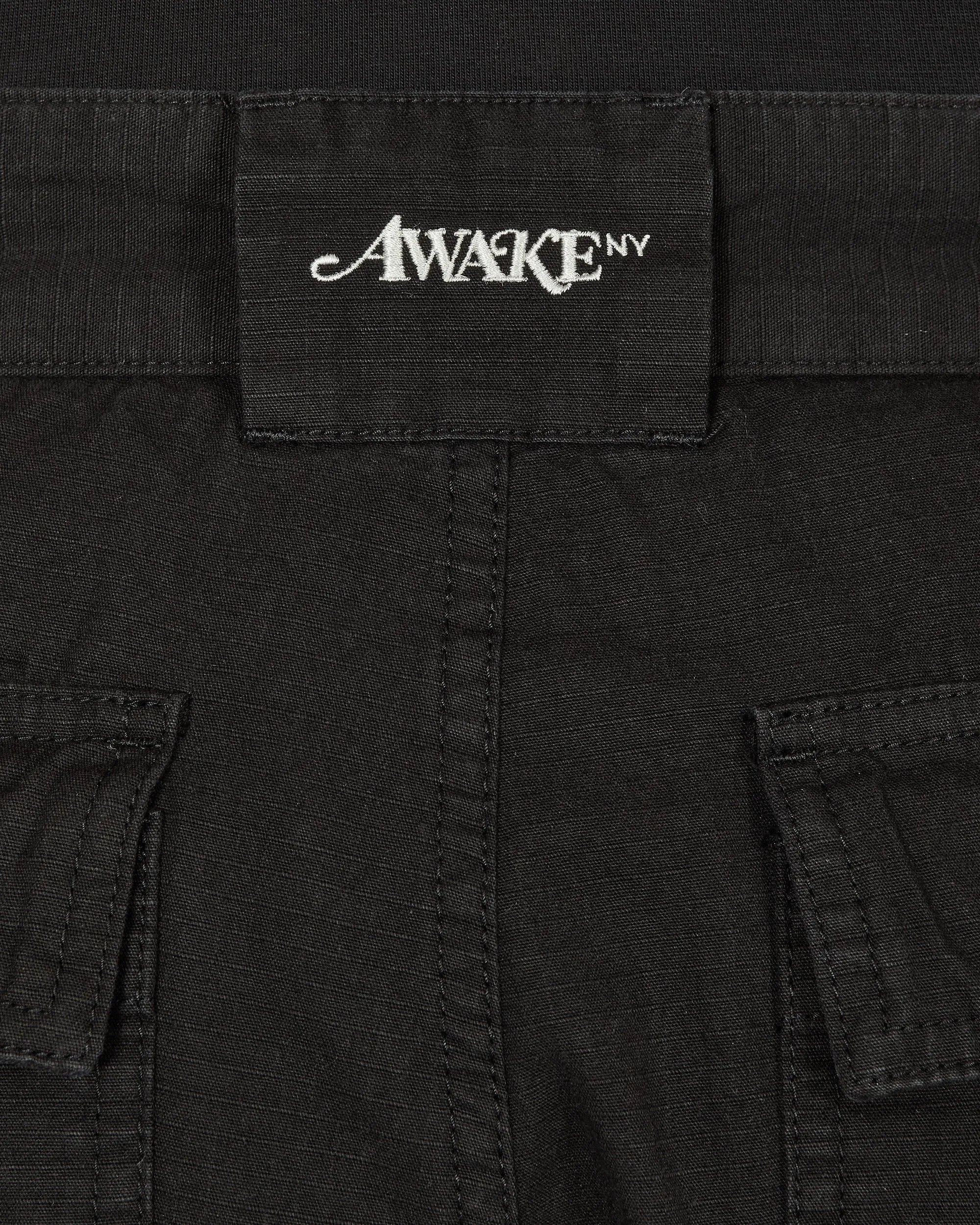 Embroidered Cargo Pants Black