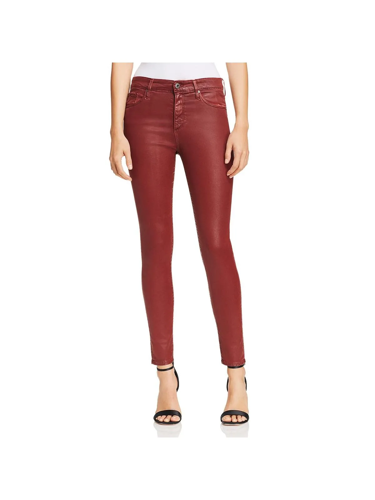 Farrah Womens Denim Coated Colored Skinny Jeans