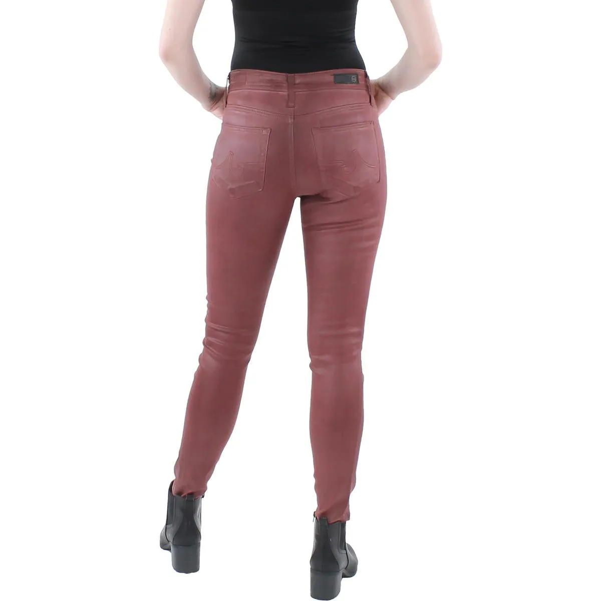 Farrah Womens Denim Coated Colored Skinny Jeans