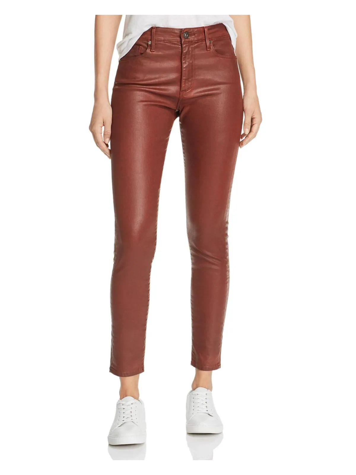 Farrah Womens Denim Coated Colored Skinny Jeans