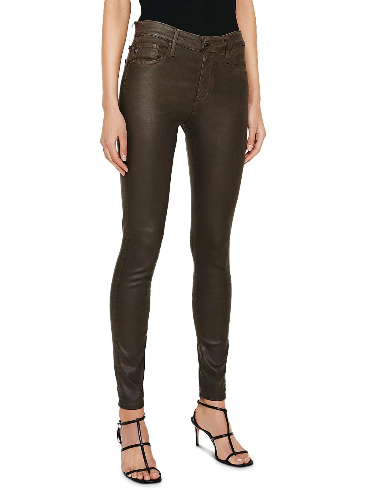 Farrah Womens Denim Coated Colored Skinny Jeans