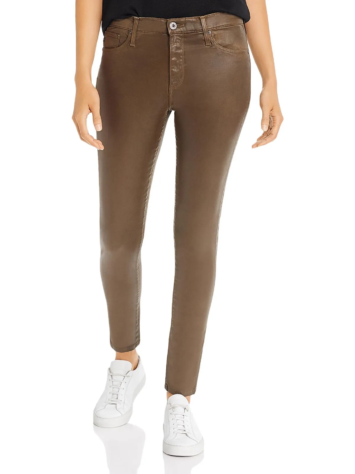Farrah Womens Denim Coated Colored Skinny Jeans