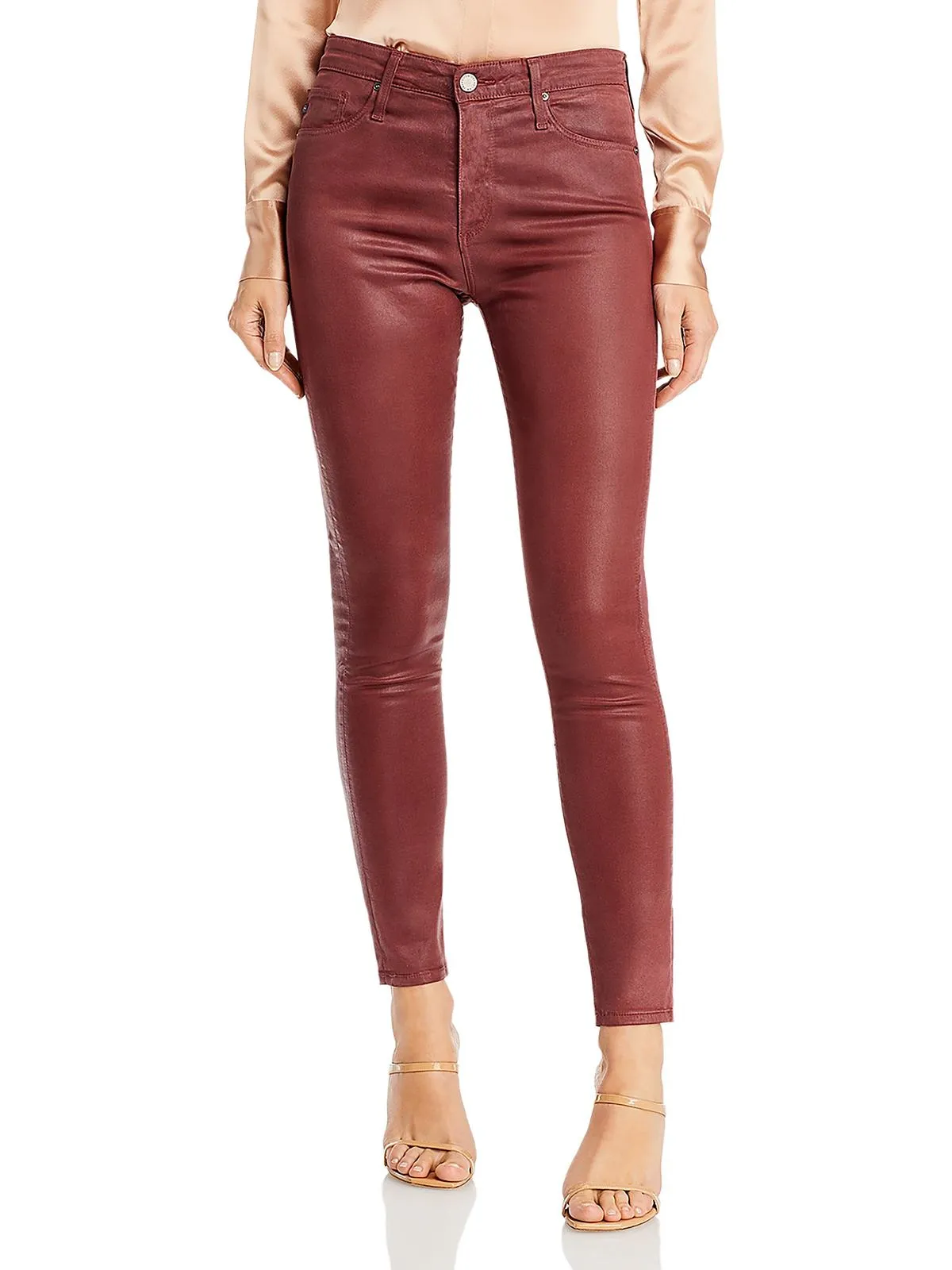 Farrah Womens Denim Coated Colored Skinny Jeans