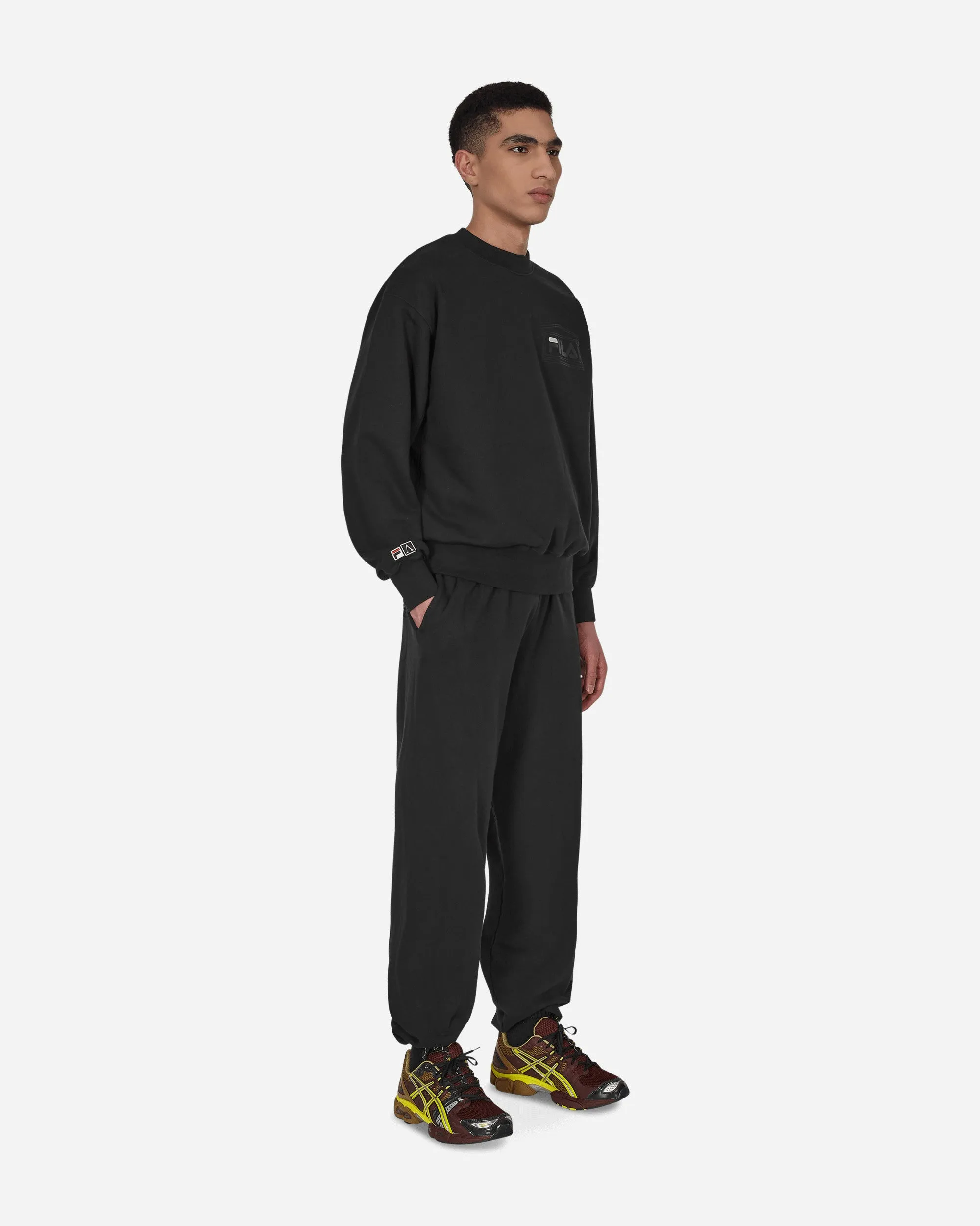 FILA Logo Twill Trackpants Black