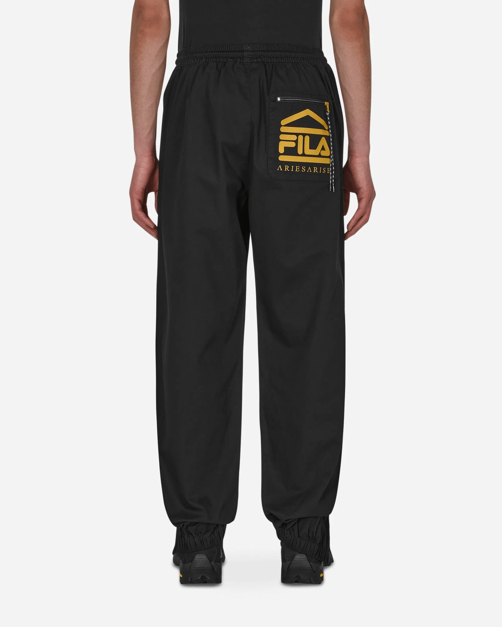 FILA Logo Twill Trackpants Black