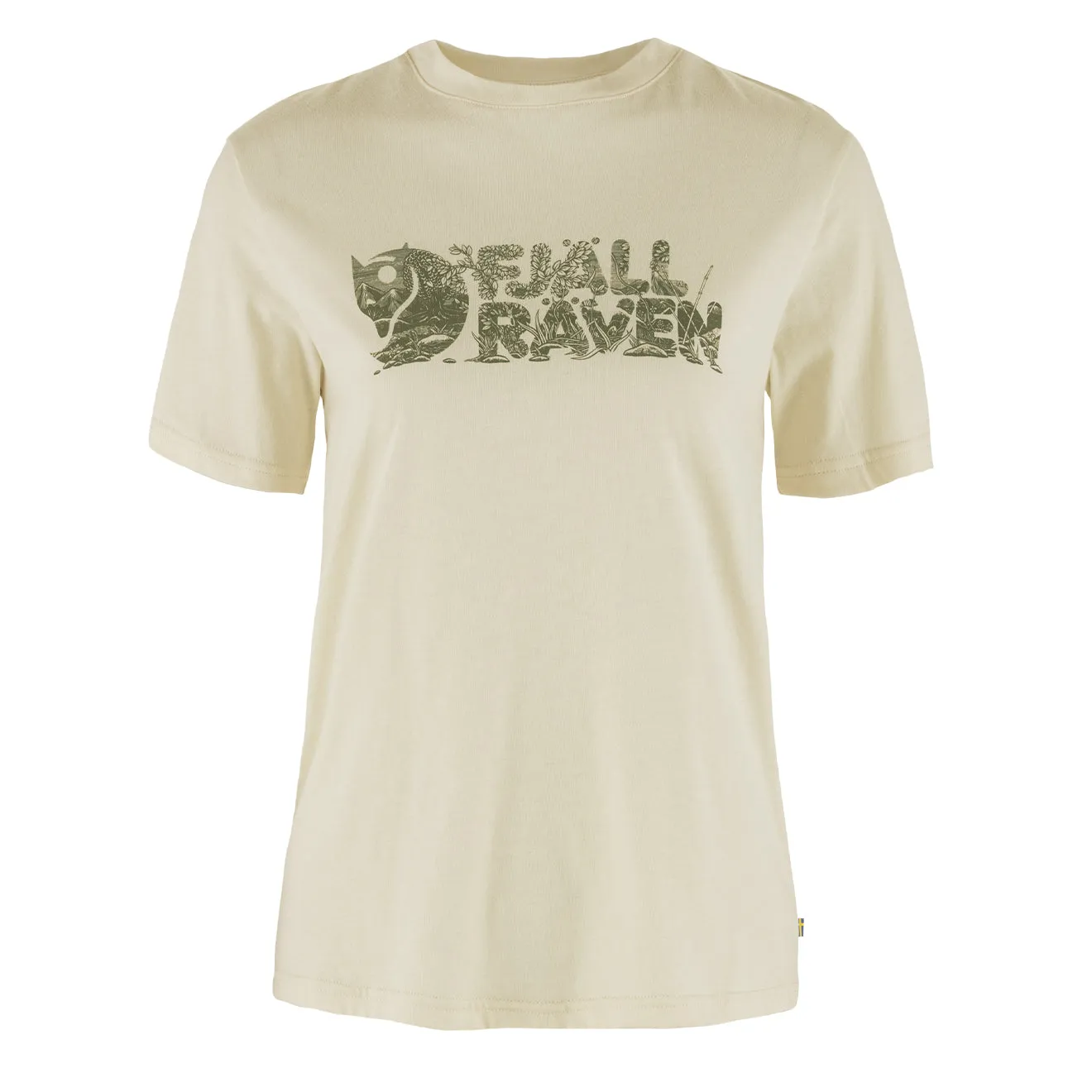 Fjallraven Womens Lush Logo T-Shirt Chalk White