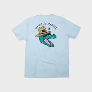 Flomotion Here To Partee Mens T Shirt - Light Blue