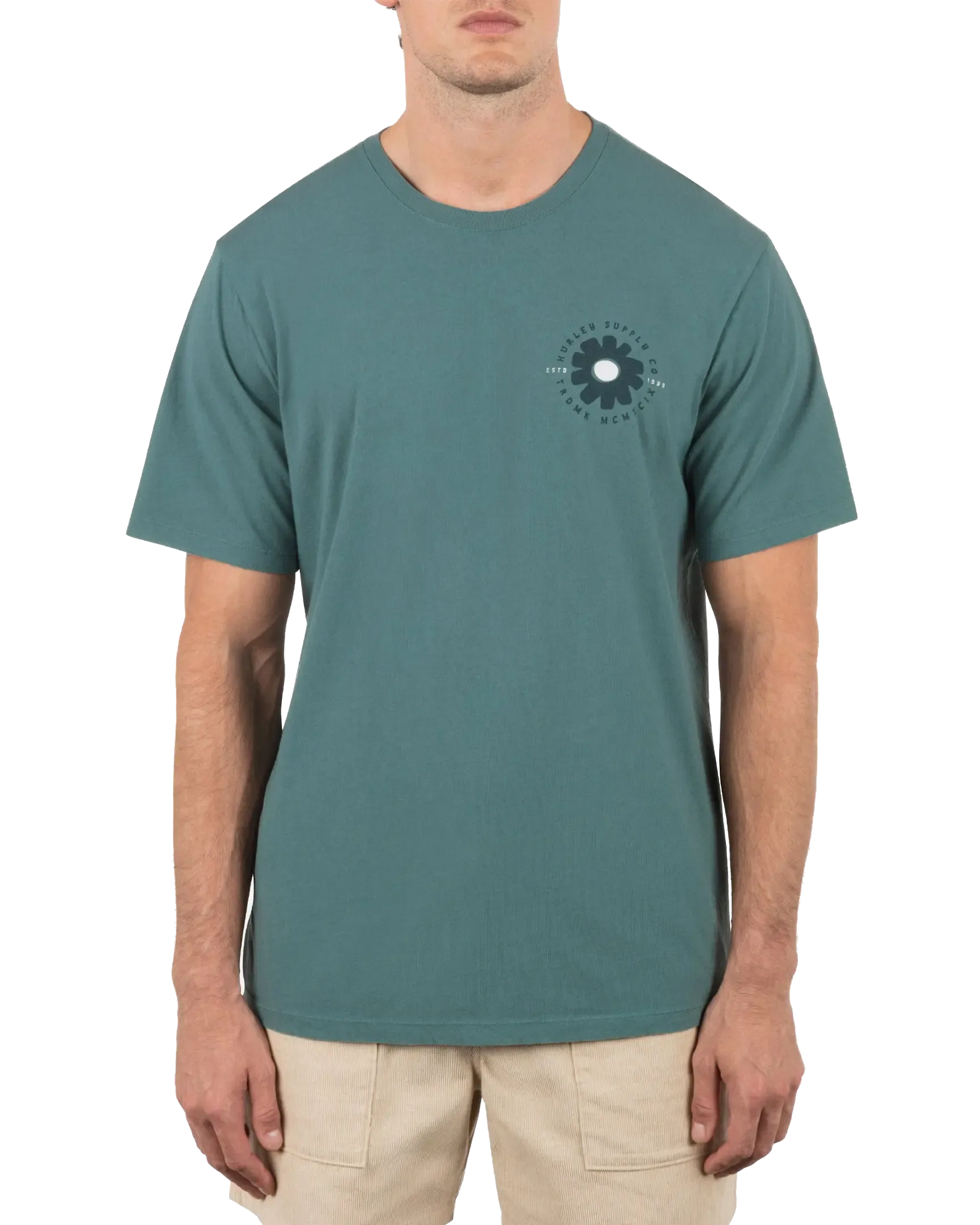 Flowered T-Shirt in Artillery