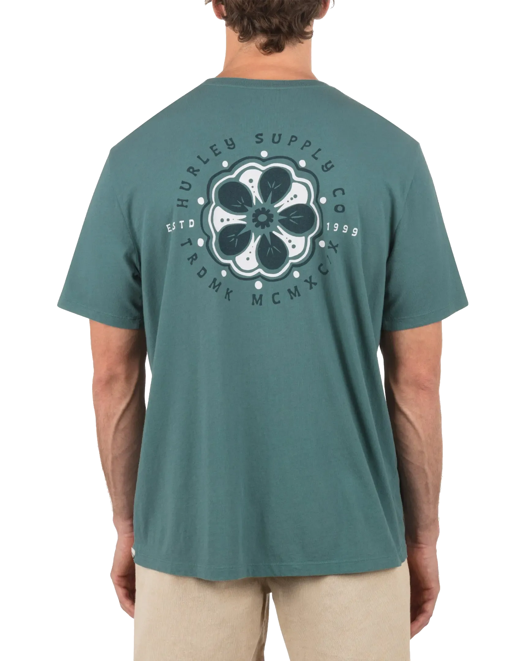 Flowered T-Shirt in Artillery