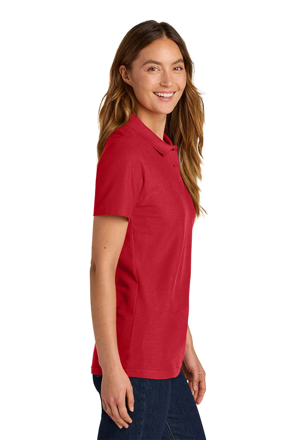 Gildan Womens Softstyle Pique Short Sleeve Polo Shirt - Red
