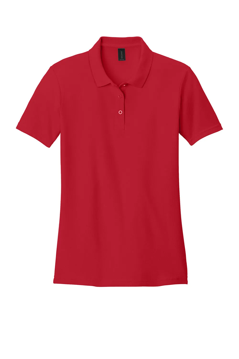 Gildan Womens Softstyle Pique Short Sleeve Polo Shirt - Red