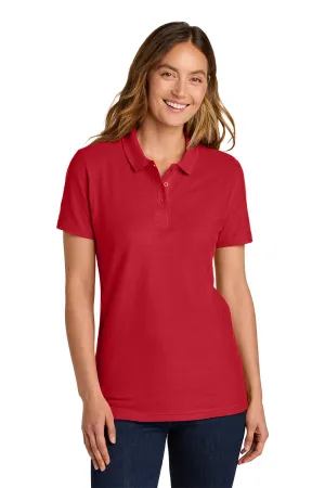 Gildan Womens Softstyle Pique Short Sleeve Polo Shirt - Red