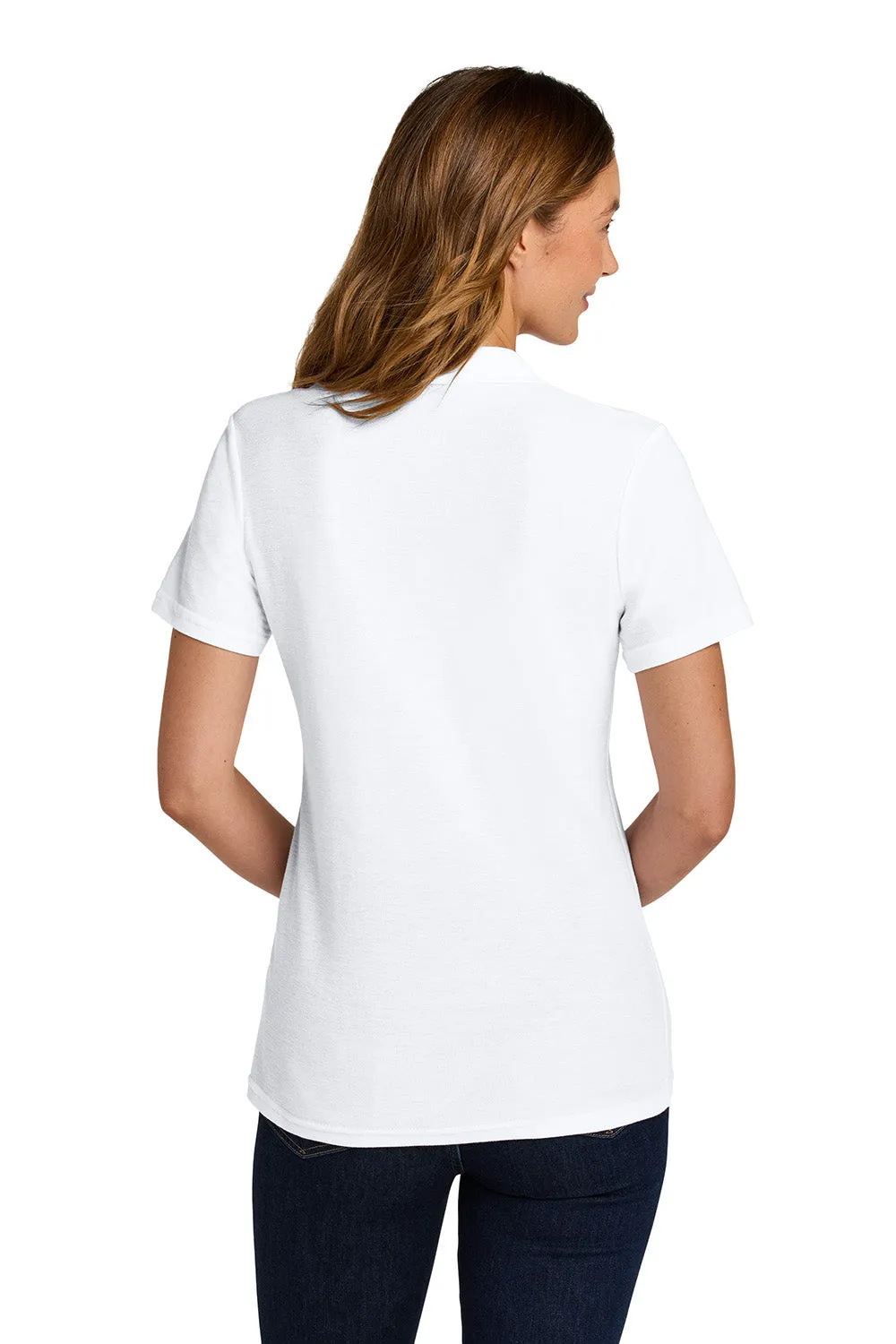Gildan Womens Softstyle Pique Short Sleeve Polo Shirt - White